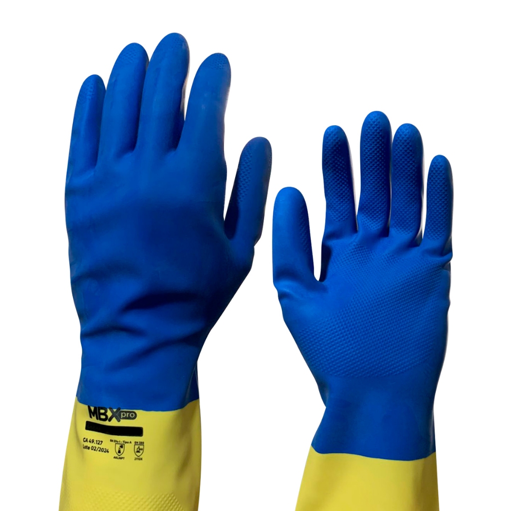 KIT 12 LUVAS LÁTEX NEOPRENE BICOLOR LIMPEZA PESADA em Oferta na Shopee