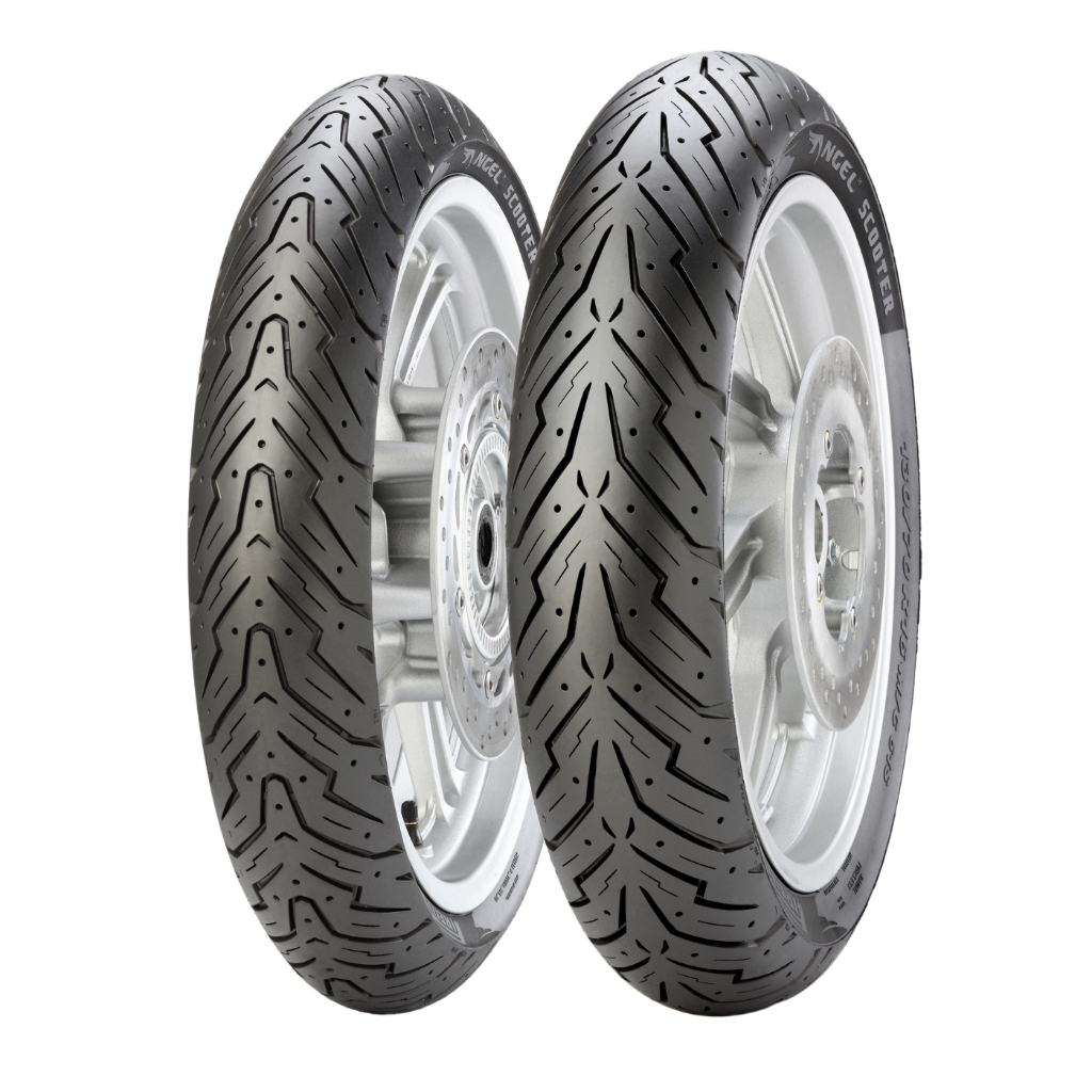 Par Pneu 90/90-10 + 100/90-10 Angel Scooter Pirelli Uso Sem Câmara