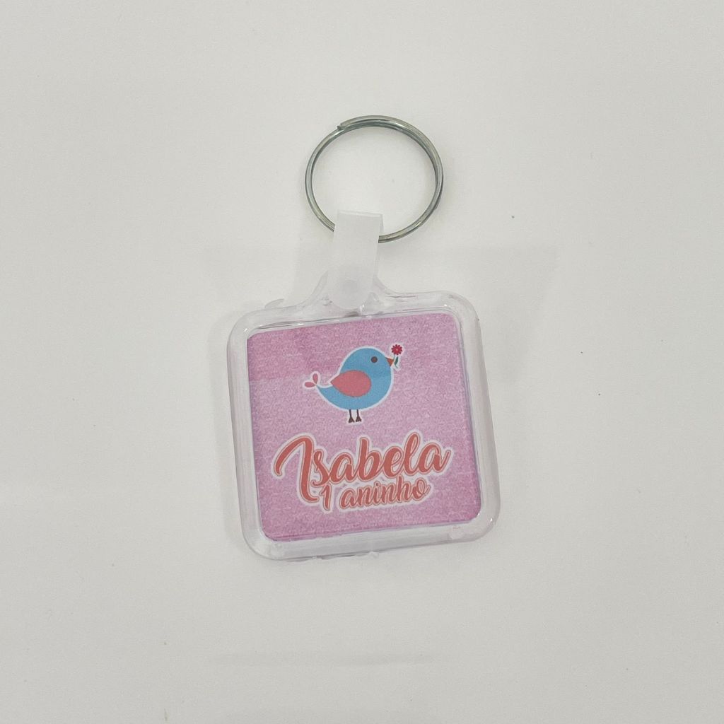 Chaveiros 3x3 Jardim Encantado - Lembrancinhas Personalizadas - Papelaria Personalizada - Aniversário