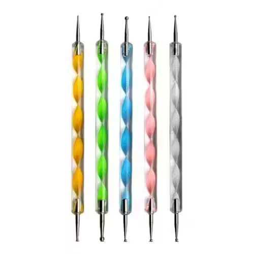 LIT 5 BOLEADORES PONTA DUPLA PARA DECORAÇÃO DE UNHAS RAINHA CHIC