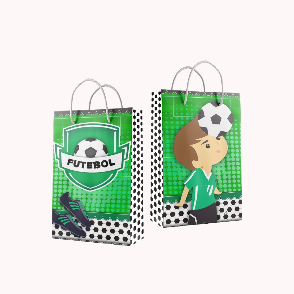 Sacolinha Surpresa Futebol Personalizada | Kit 20 Unidades | Lembrancinha Festa Infantil