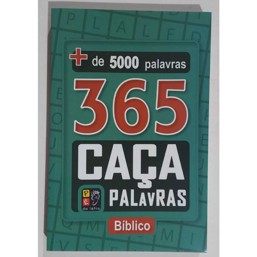 Livro 365 Jogos LETRÃO Caça Palavras BÍBLICO LETRÃO 365 Jogos LETRAS GRANDES