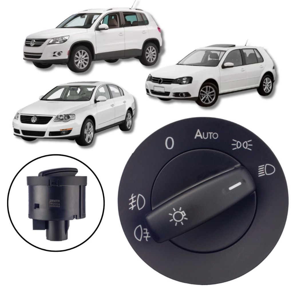 INTERRUPTOR FAROL CHAVE DE LUZ VW GOLF 2007/2013 JETTA POLO TIGUAN em Oferta na Shopee