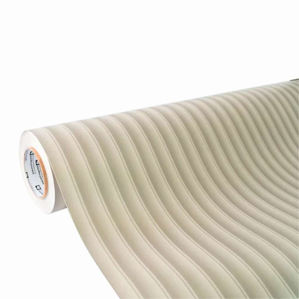 Papel de Parede Adesivo Lavável Ripado Bege Palha - Satin Fórmica Ripada Bege Palha-4mx 1,22 largura