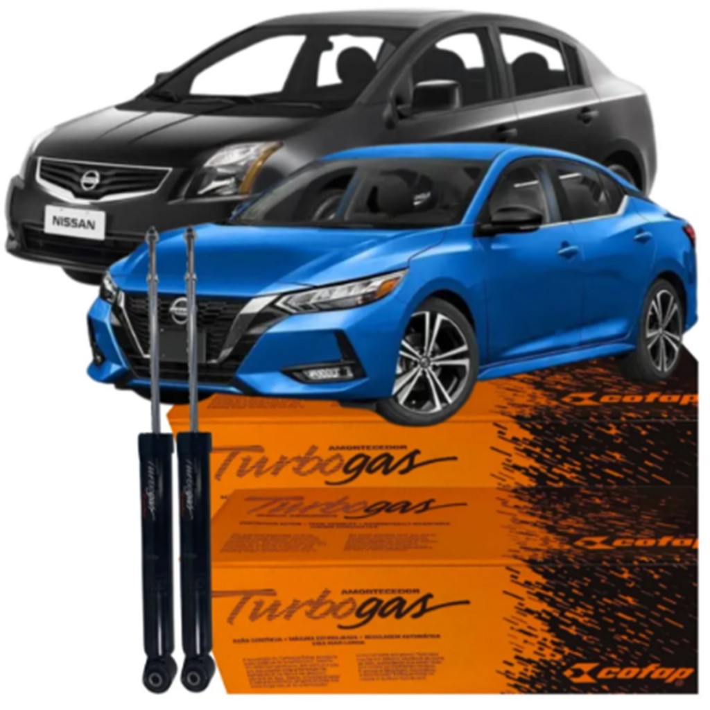 Par Amortecedor Traseiro Cofap Batente e Coifa Sentra 2014 2015 2016 2017 2018 2019 2020 a 2023