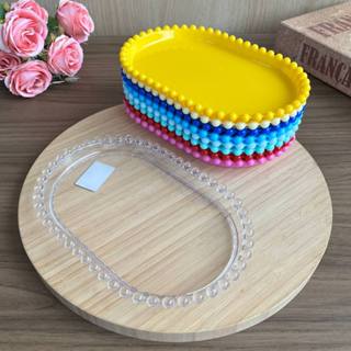 Bandeja Oval Perola Unid Ou Mais Tamanho 20X13CM em Oferta na Shopee