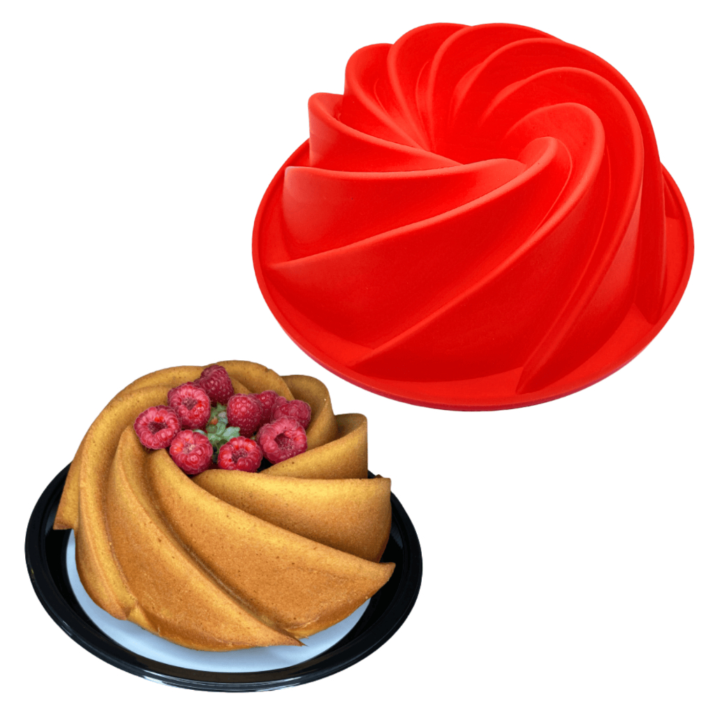 Molde de Bolo Espiral 25cm Silicone