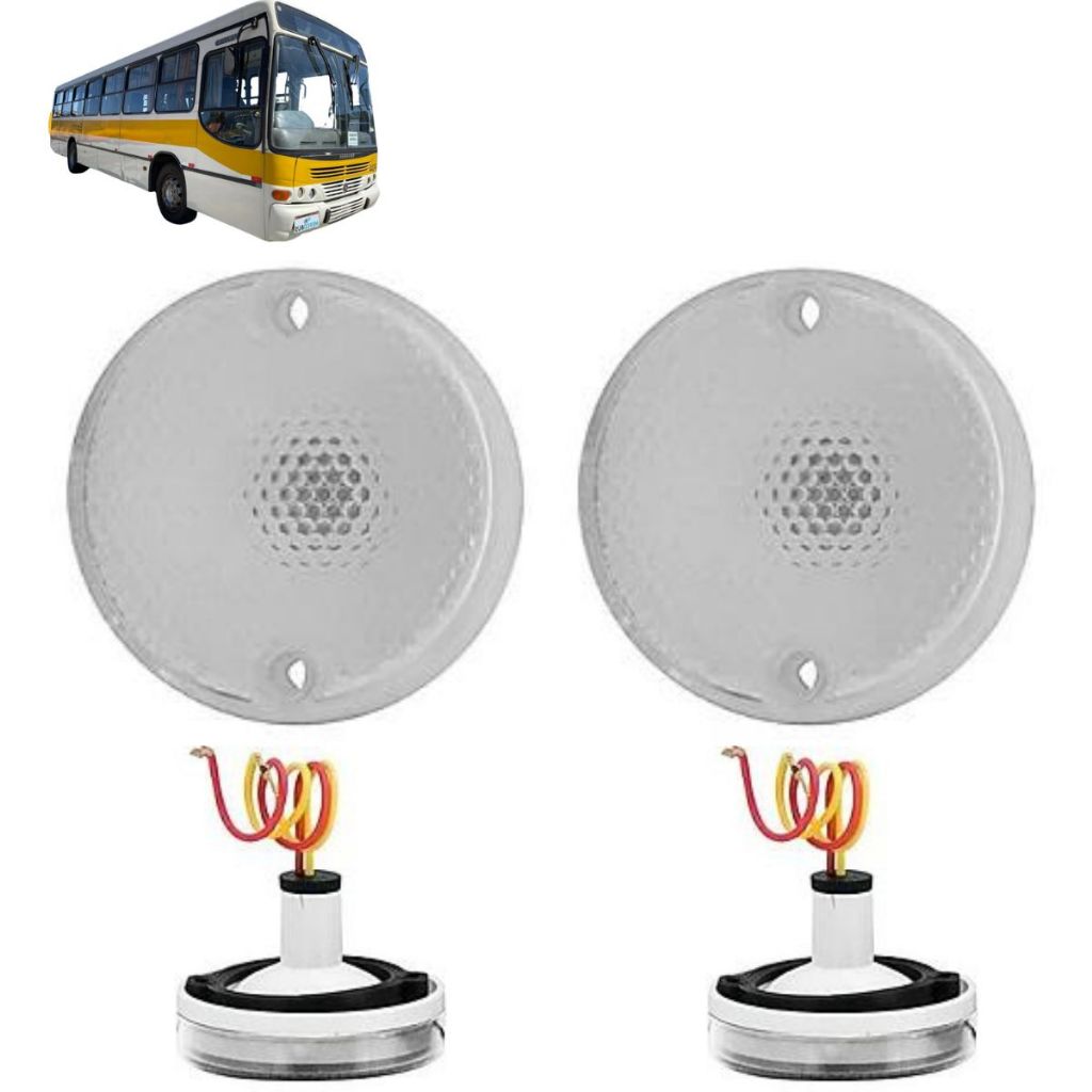 Kit 2 Lanterna Vigia Teto Onibus Marcopolo Torino Gv Caio Apahce S21 Neobus Thander Com Soquete
