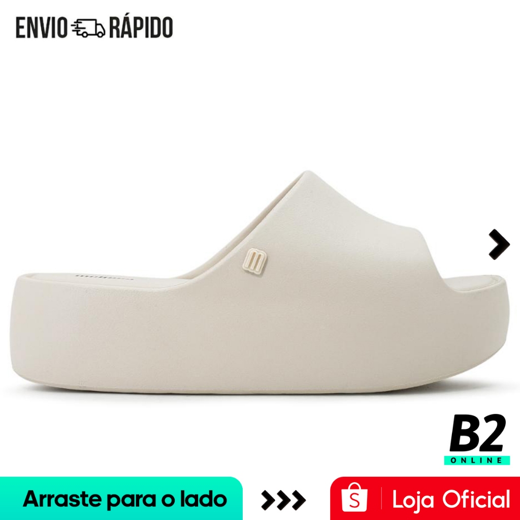 Chinelo Slide Melissa Free Plataforma Feminina Off White Original Com Nota Fiscal e Garantia em Oferta na Shopee