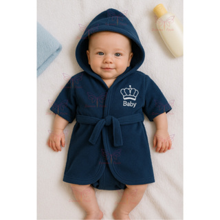 Roupão Aconchego Com Capuz Para Bebê Menino ou Unissex Tam RN em Oferta na Shopee