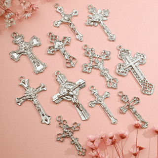 Kit Crucifixo Para Terço Prata/Níquel Alta Qualidade Montagem Para Terços Asas da Fé em Oferta na Shopee