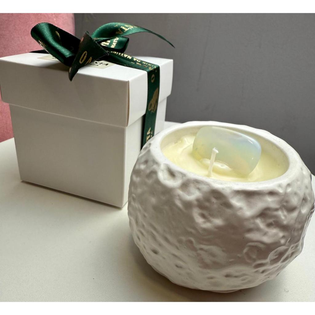 Vela aromatica da Lua - vela aromatica para presentear - vela aromatica tematica - vela lembrancinha - cristal da lua