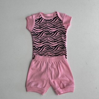 Conjunto Body E Short Bebe Menina Manga Curta Sortido Recém Nascido Feminino Tamanhos RN P M G GG