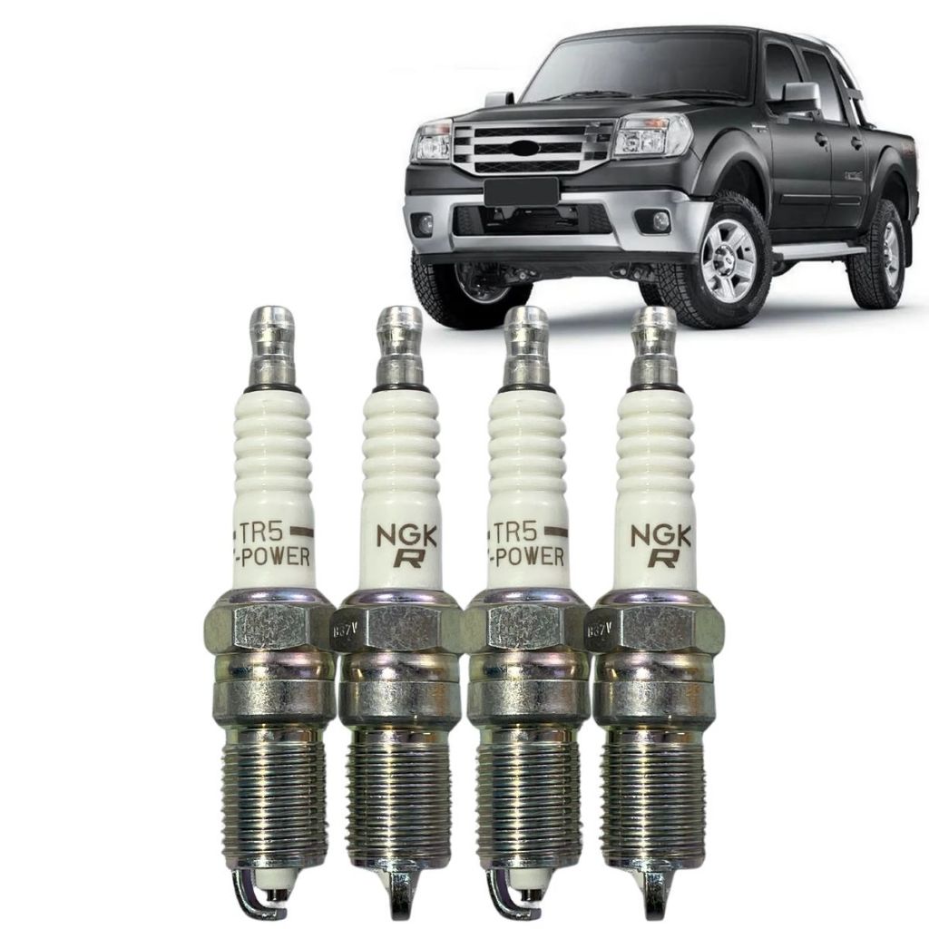 Jogo Kit 04 Velas De Ignição Ngk  Ford Ranger 2.3 2.5 1996 A 2012 em Oferta na Shopee