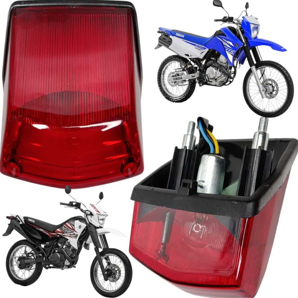 Lanterna Traseira Vermelha Yamaha Xtz 125K 2003 a 2014 Xtz 250 Lander 2007 a 2018