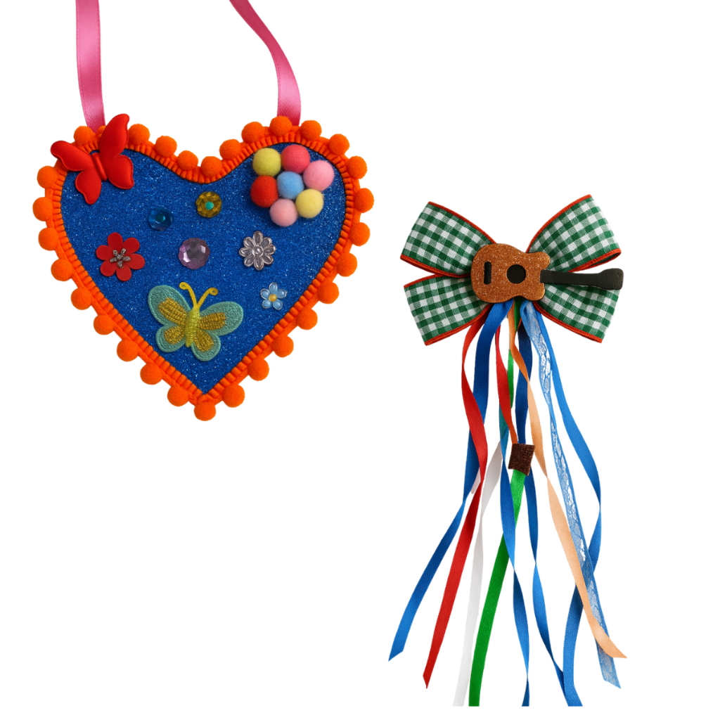 Colar e Bico de Pato Laço Violão Infantil - Festa Junina