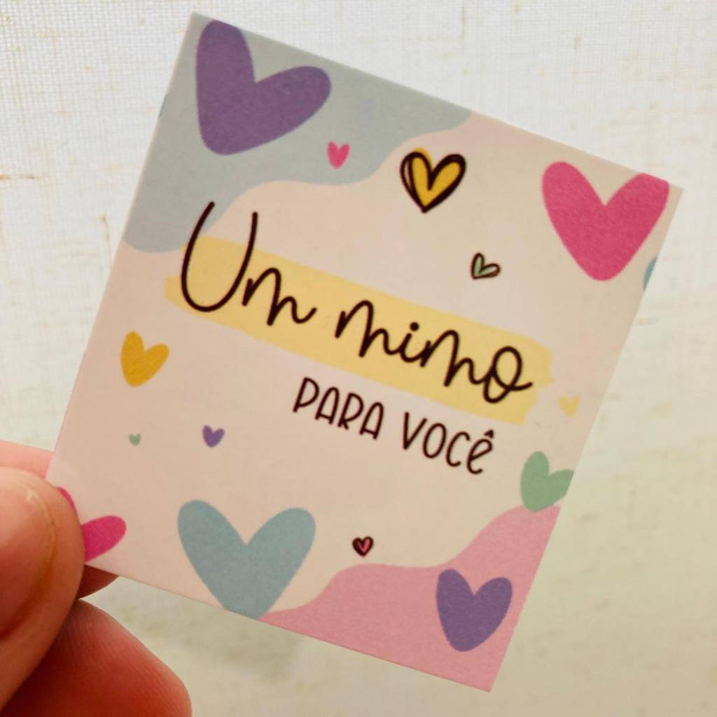 Mini Cartões Mimo - Alegrinha - 5x4,5cm - Pronta entrega - 50/100 unidades