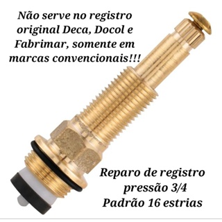 Reparo Para Registro de Pressão 1416 Pistão Amarelo 16 Estrias em Oferta na Shopee