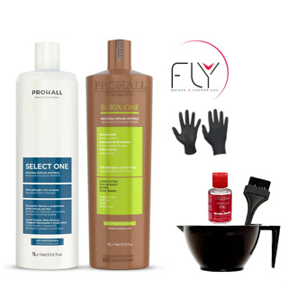 Progressiva Prohall Select One Burix Escova Kit 1 Litro em Oferta na Shopee
