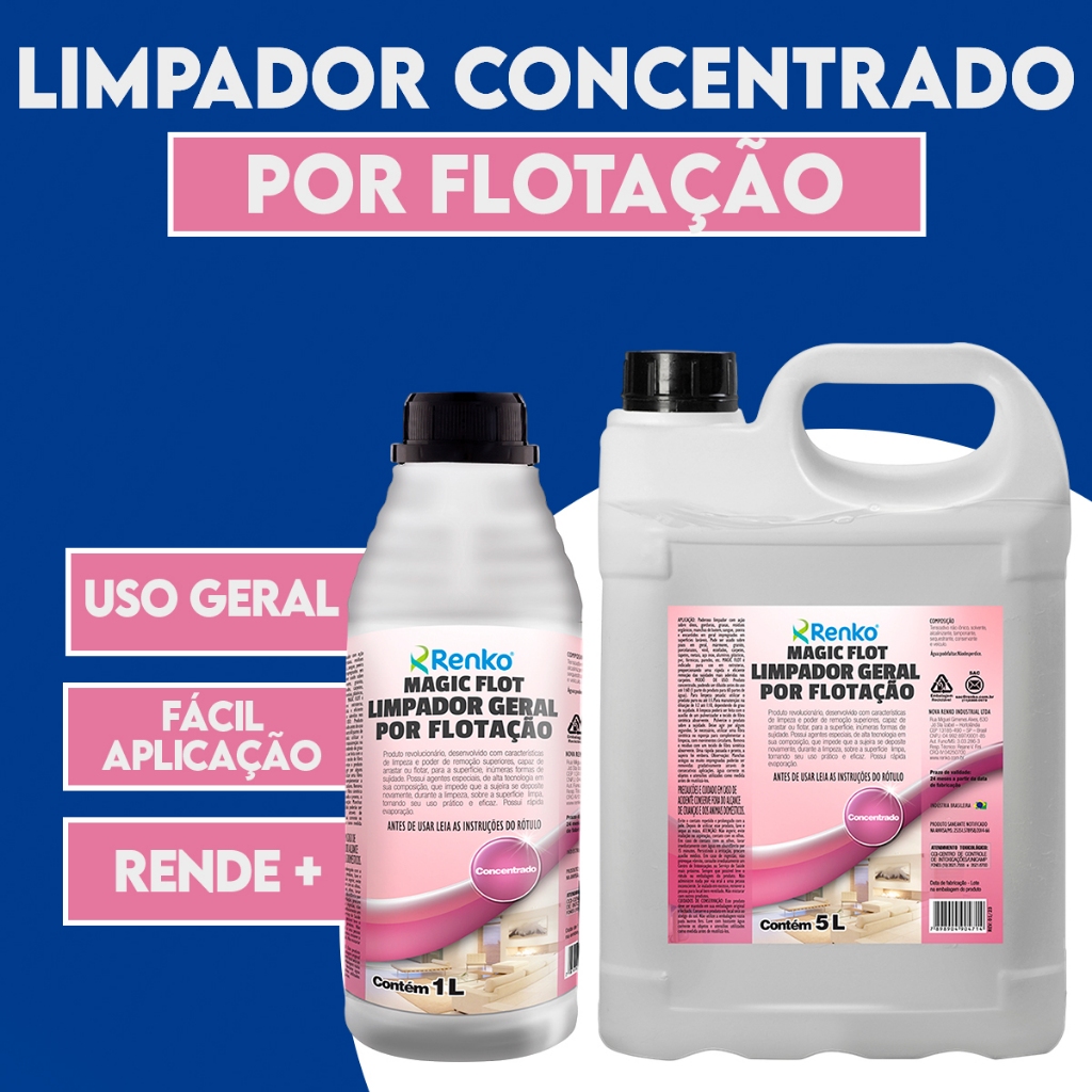 Detergente Limpador Estofados Carpetes Magic Flot -  Renko