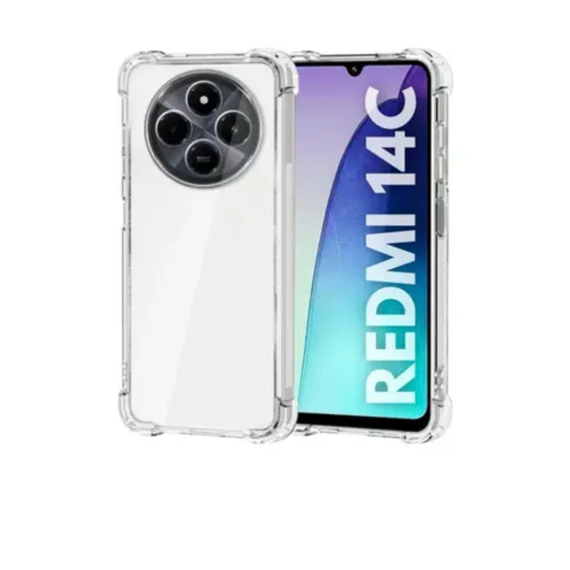 Kit 2X1 Xiaomi Redmi 14C 4G-Película Frontal Ceramica 3D + Capa Transparente TPU Silicone