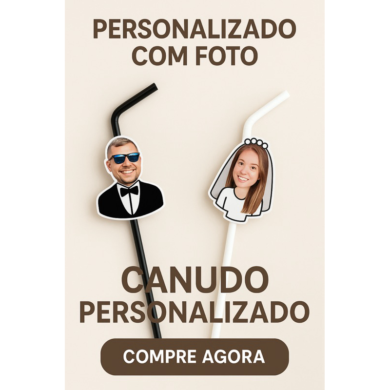 kit canudos personalizados - envio imediato em Oferta na Shopee