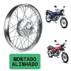 Roda Traseira Completa Monatada e Alinhada Cg 125 Titan 83 A 99 Raio 4mm