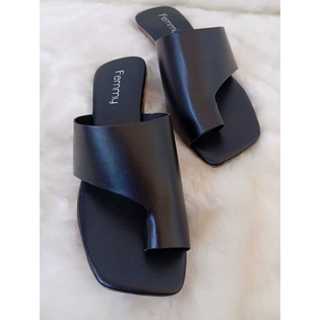 Sandália Flat Rasteira Mula Manca Confortável Casual Feminina Bico quadrado Femmy 350 em Oferta na Shopee