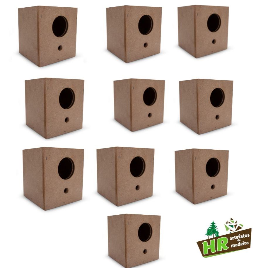 10 Ninho Manon Mandarim Diamante Gold Pássaros MDF
