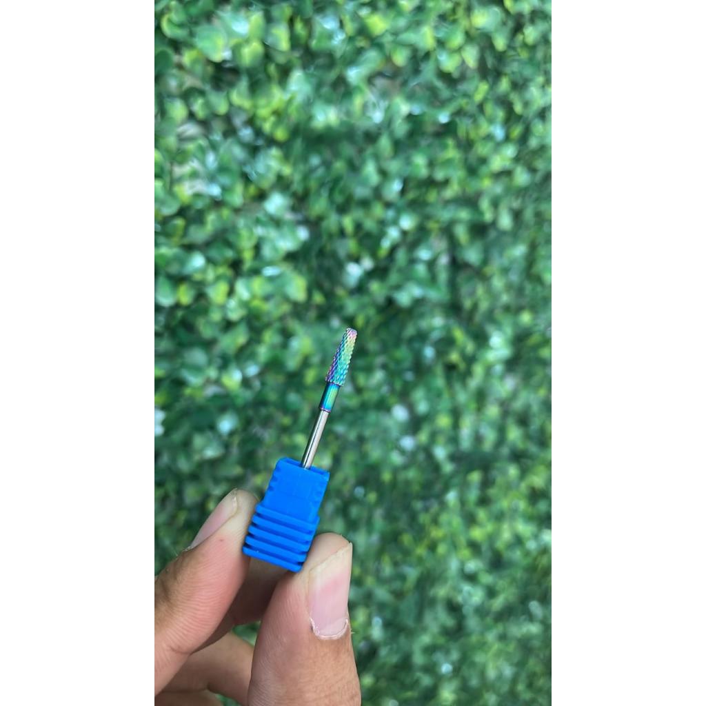 Broca de Tungstênio Conica média de Ponta Redonda Colorida Azul Kaisa