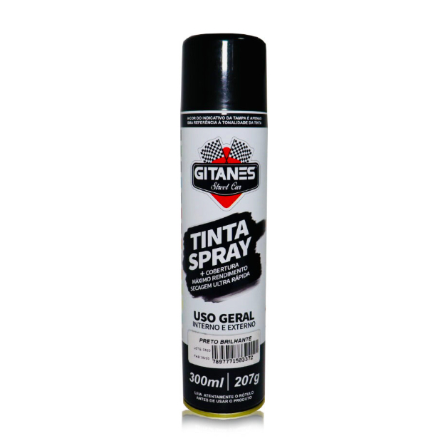 Tinta Spray Preto brilhante 300ml Uso Geral E Automotivo em Oferta na Shopee