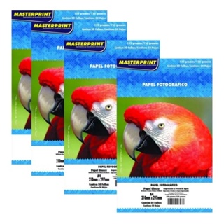 300 Folhas Papel Fotografico 135g Glossy A4 Masterprint. em Oferta na Shopee