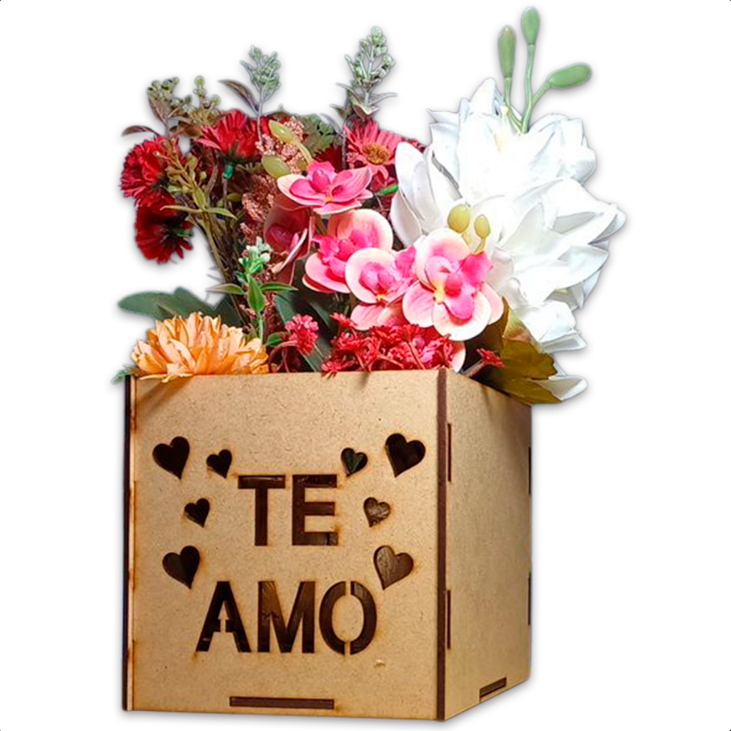 Cachepô Vaso Caixa Festas 15 Unidades 12x12x12 Mdf Cru