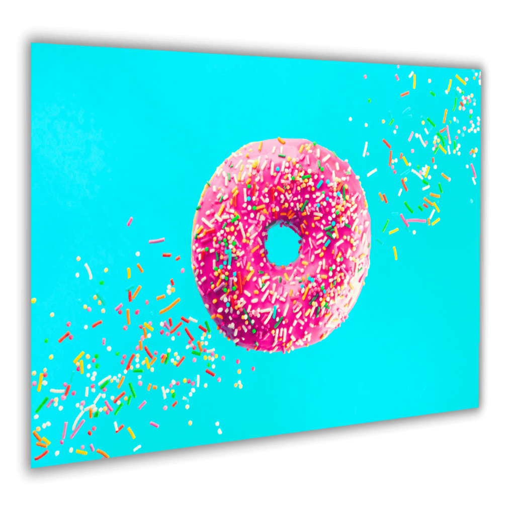 Quadro Decorativo Rosquinha Rosa Confeitaria Doce Sobremesa