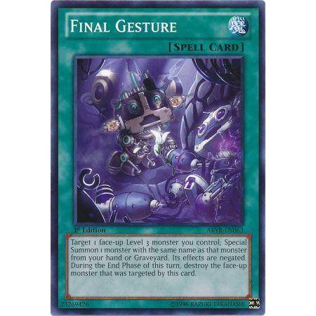 YUGIOH CARDS Un - FINAL GESTURE ABYR - EN063