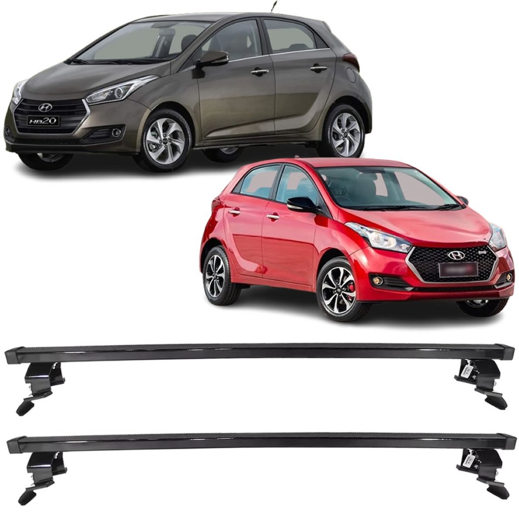 Rack Bagageiro Teto Hb20 2012 A 2019 Hatch ou Sedan Resistente Frete Gratis New Life 45kg
