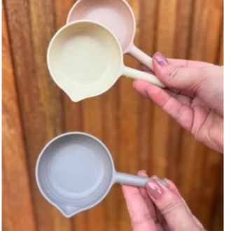 Mini Panela  com Cabo de Bambu 50 ml - p/ Culinária // Preparo Creme capilar entre outros