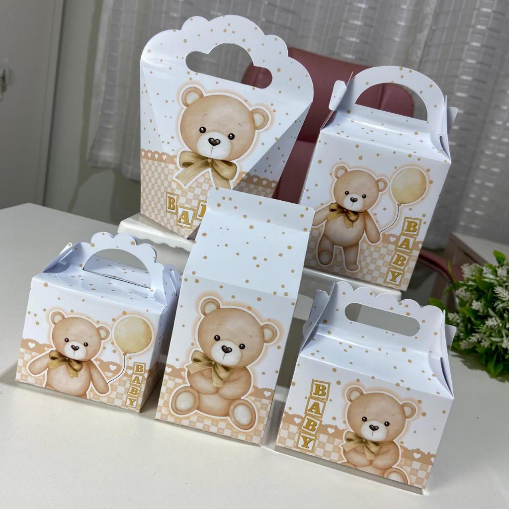 Kit Personalizados Chá Revelação ursinho\lembrancinha Cha revelaçao ursinho neutro PEGUE E MONTE