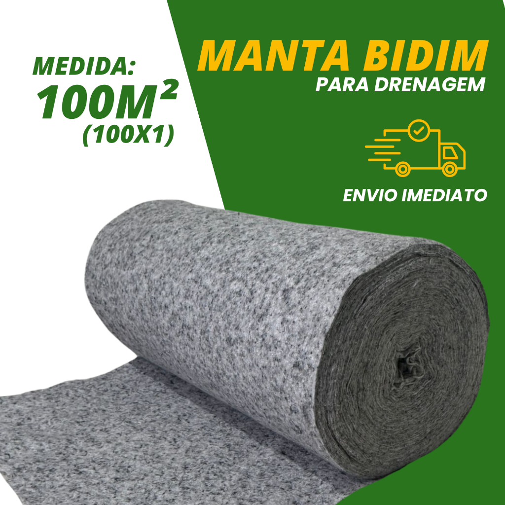 Manta Bidim Para Drenagem Drena Solo Jardim Vasos Jardineira Geotexil 100M2 em Oferta na Shopee
