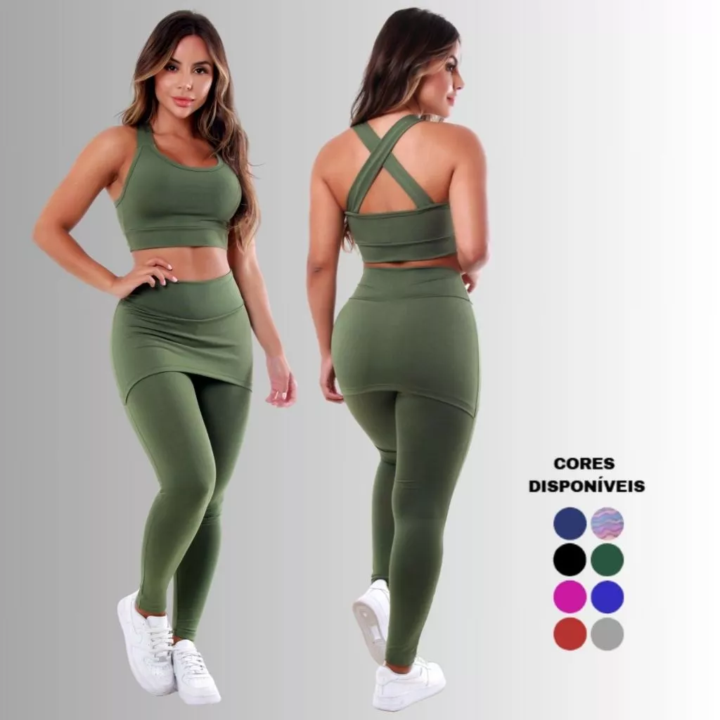 Conjunto Legging Tapa Bumbum Roupas Fitness Femininas Para Academia A15 — imagem 1