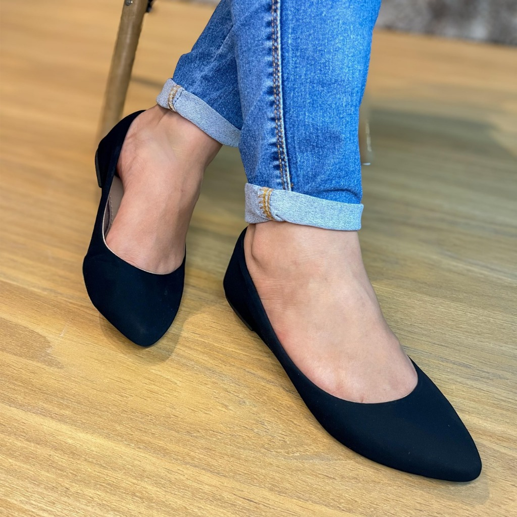 Sapatilha Feminino Bico Fino Napa Confortável Maria Antonieta 34 Ao 40 em Oferta na Shopee