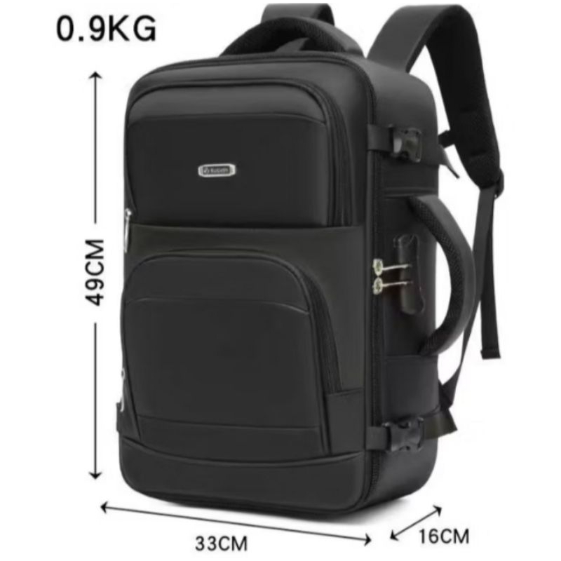Mochila De Negócios AntiFurto Com Cadeado Mochila De Viagem USB A Provav D Água De Grande Capacidade 01