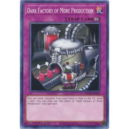 YUGIOH CARDS Un - FABRICA NEGRA DE MAIS PRODUÇÃO 1ª EDIÇÃO MP20 - PT034