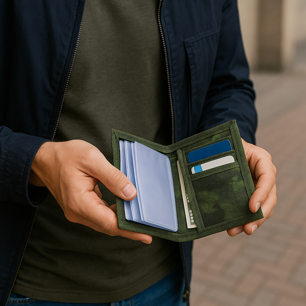 Carteira Masculina Militar Camuflada  Fecho Velcro  Porta Cartões e Documentos em Oferta na Shopee
