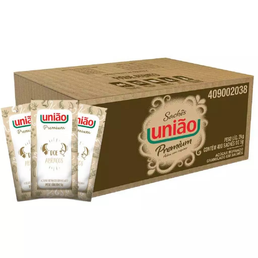 Açucar União Sache Caixa Com 400 Saches Açucar Uniao em Oferta na Shopee