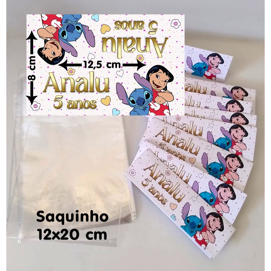 Kit Lapelas + Saquinhos Personalizados - FESTAS E LEMBRANCINHAS