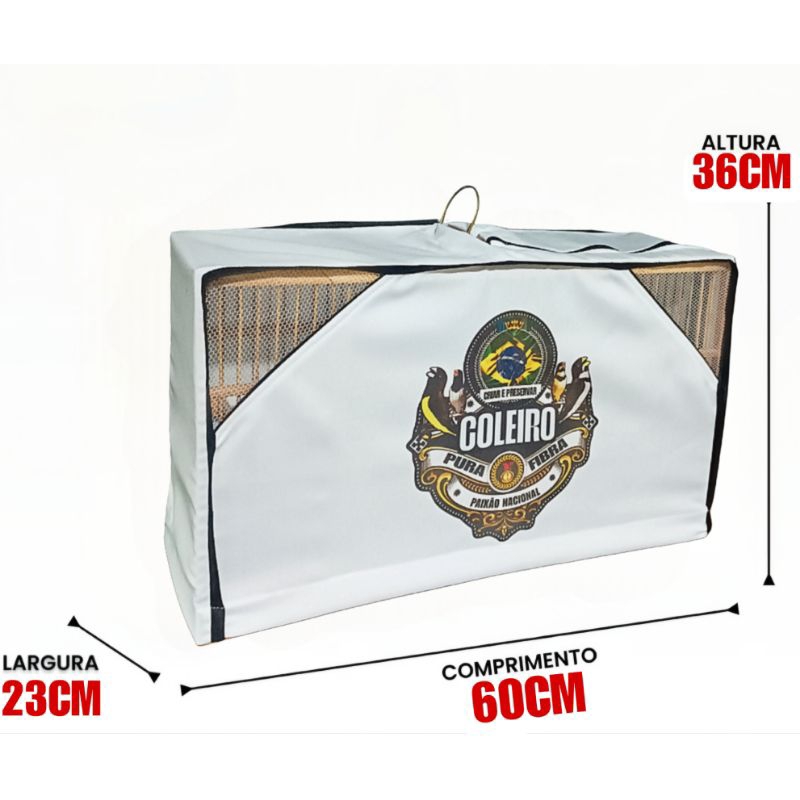 Capa de gaiola voador /casadeira coleiro estampada tela 60Cx36Ax23L