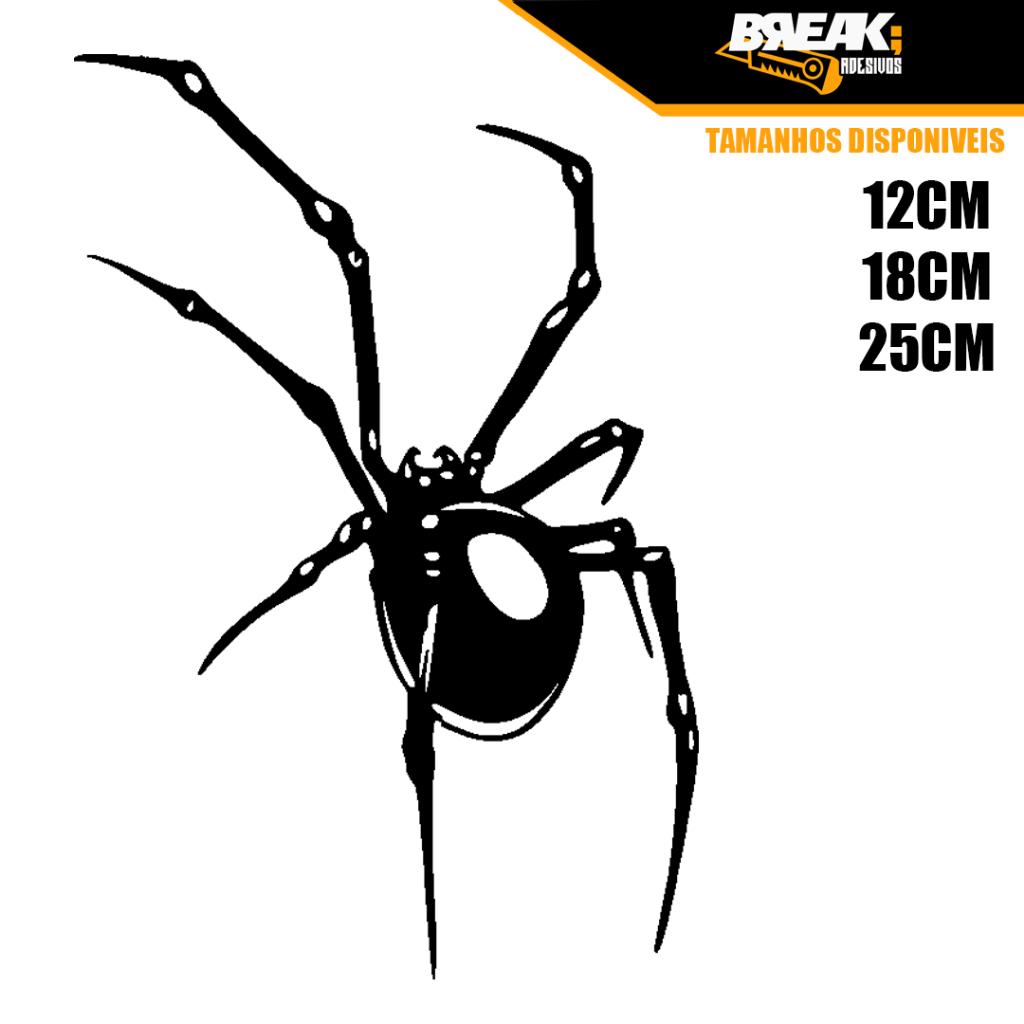 Adesivo Aranha em Recorte Eletrônico - Carro/Moto/Bike em Oferta na Shopee