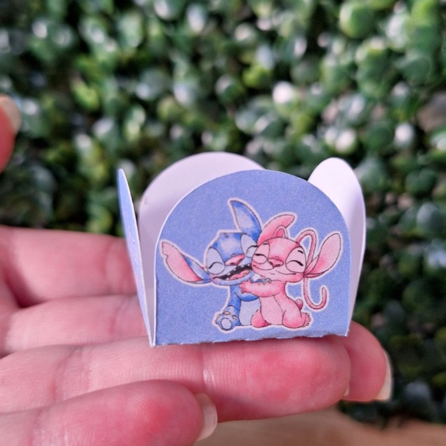 Forminhas para Doces Personalizado Tema Stitch e Angel para Aniversario - Forminha Brigadeiro - Festa Infantil