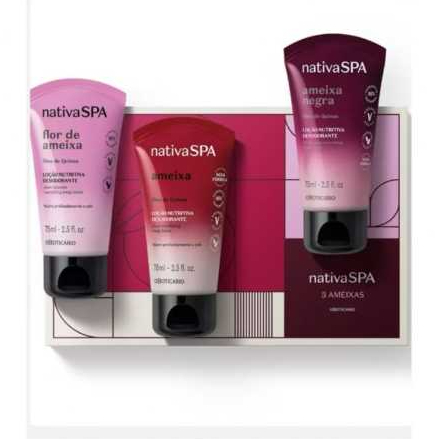 O Boticário Mini Kit Presente Nativa Spa Ameixa (3 itens)